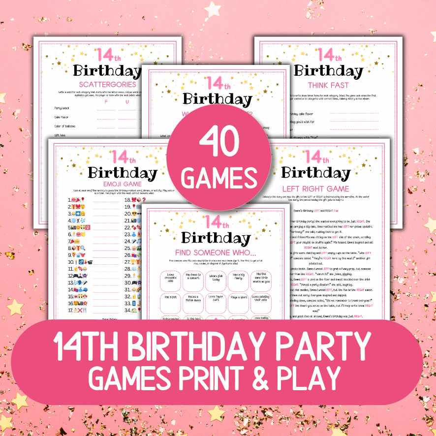 14TH BIRTHDAY PARTY GAMES