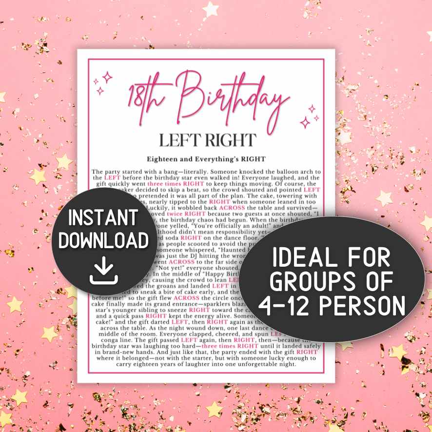 18TH BIRTHDAY LEFT RIGHT GAME - Image 2