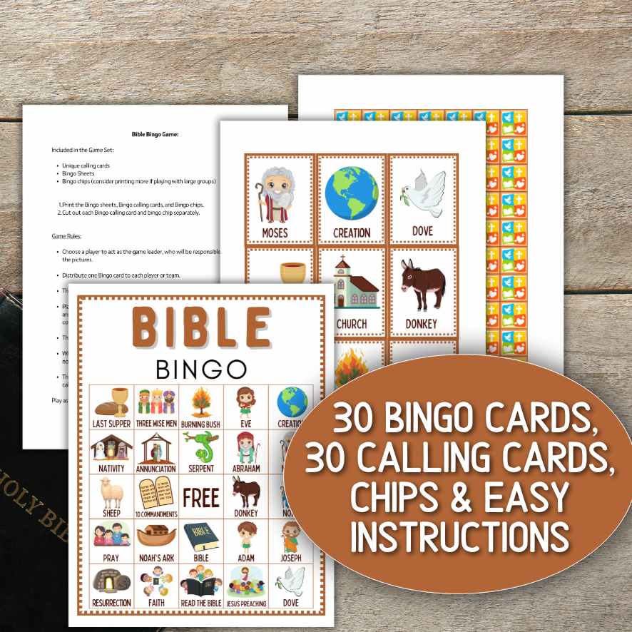 30 BIBLE BINGO CARDS - Image 4