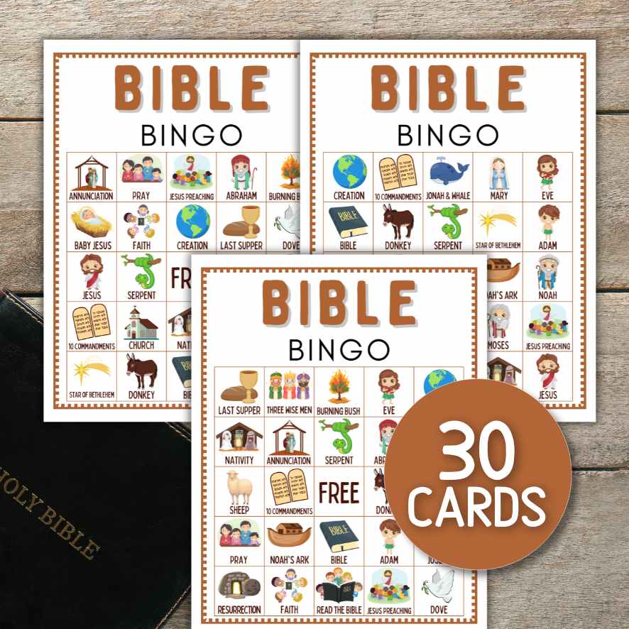 30 BIBLE BINGO CARDS - Image 6
