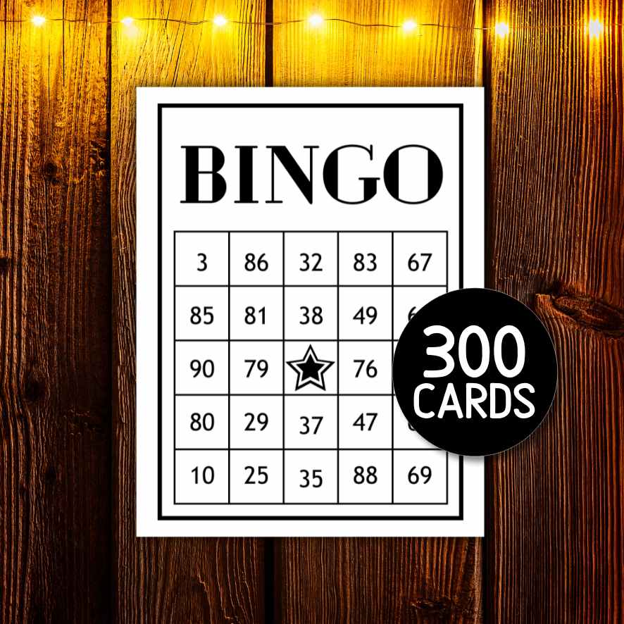 300 BINGO CARDS PRINTABLE