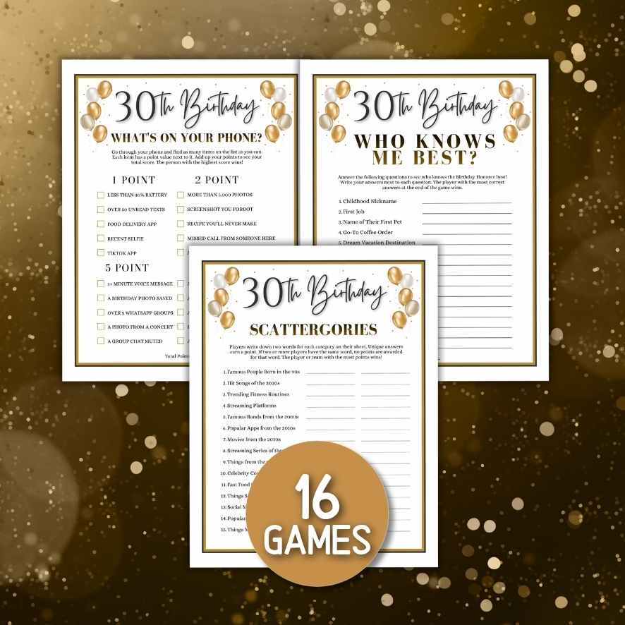 30TH BIRTHDAY PARTY GAMES BUNDLE - Image 5