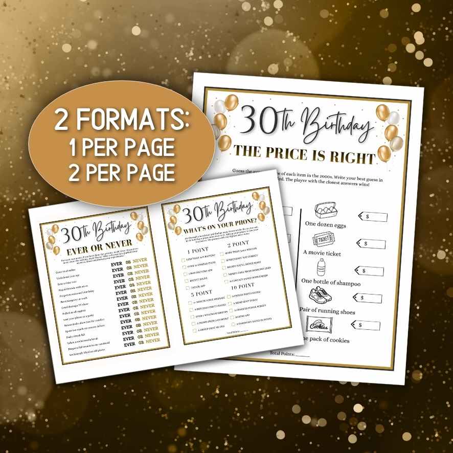 30TH BIRTHDAY PARTY GAMES BUNDLE - Image 8
