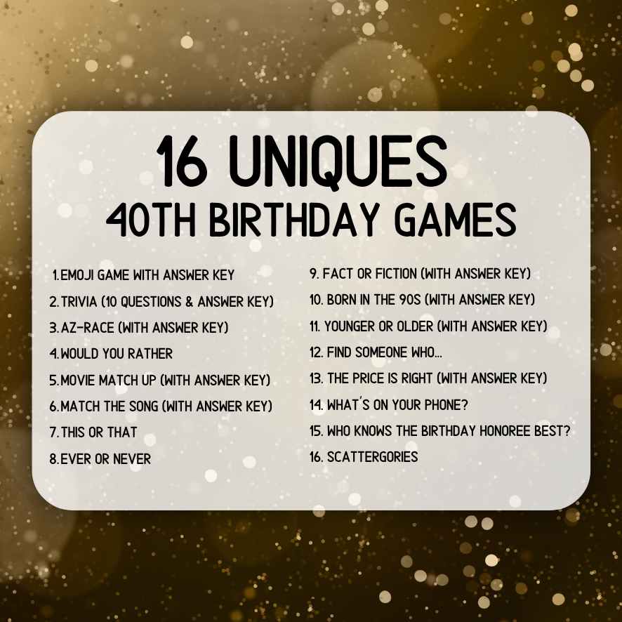 40TH BIRTHDAY GAMES BUNDLE - Image 6