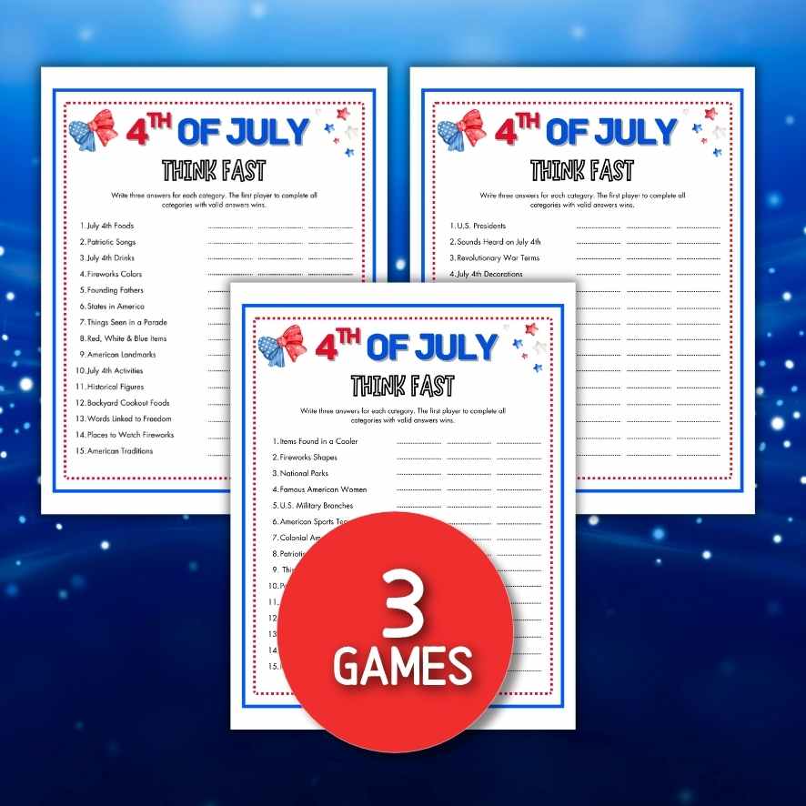 4TH OF JULY THINK FAST GAME PRINTABLE - Image 3