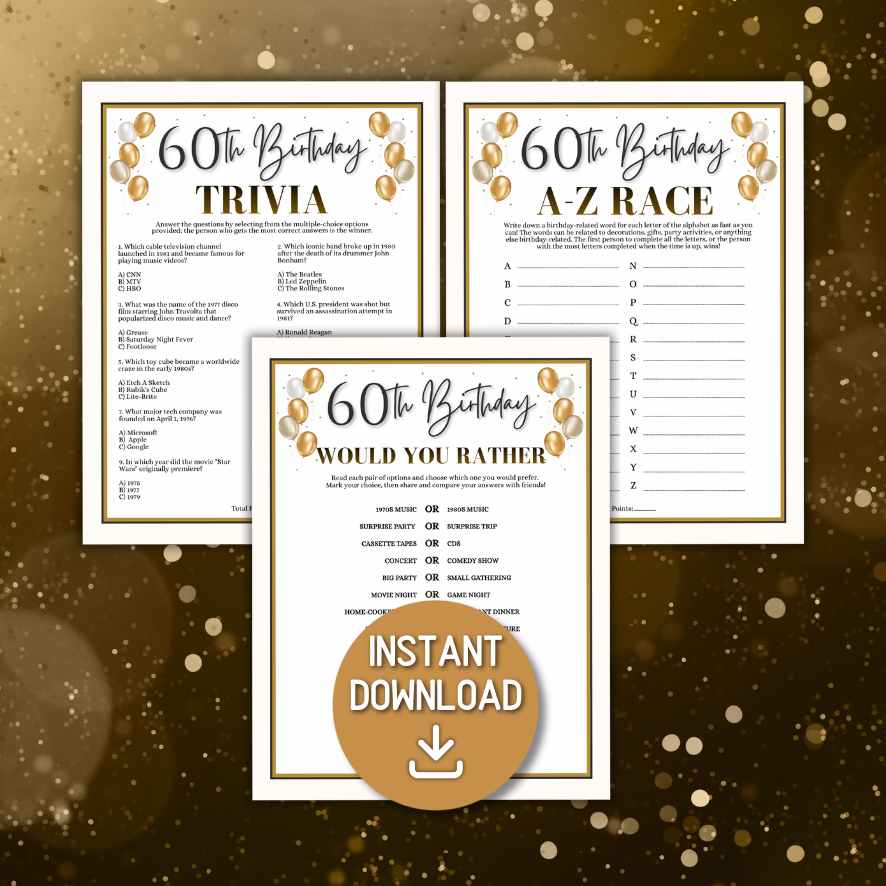 60TH BIRTHDAY GAMES BUNDLE - Image 2
