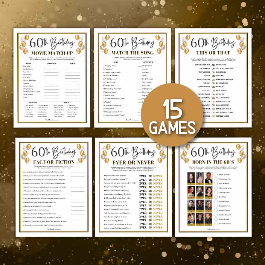 60TH BIRTHDAY GAMES BUNDLE - Image 4