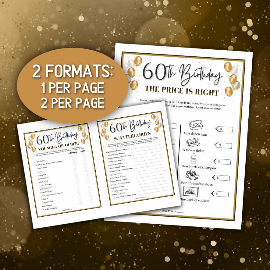 60TH BIRTHDAY GAMES BUNDLE - Image 6