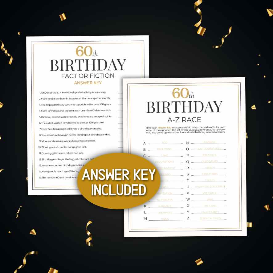 60TH BIRTHDAY PARTY GAMES - Image 7
