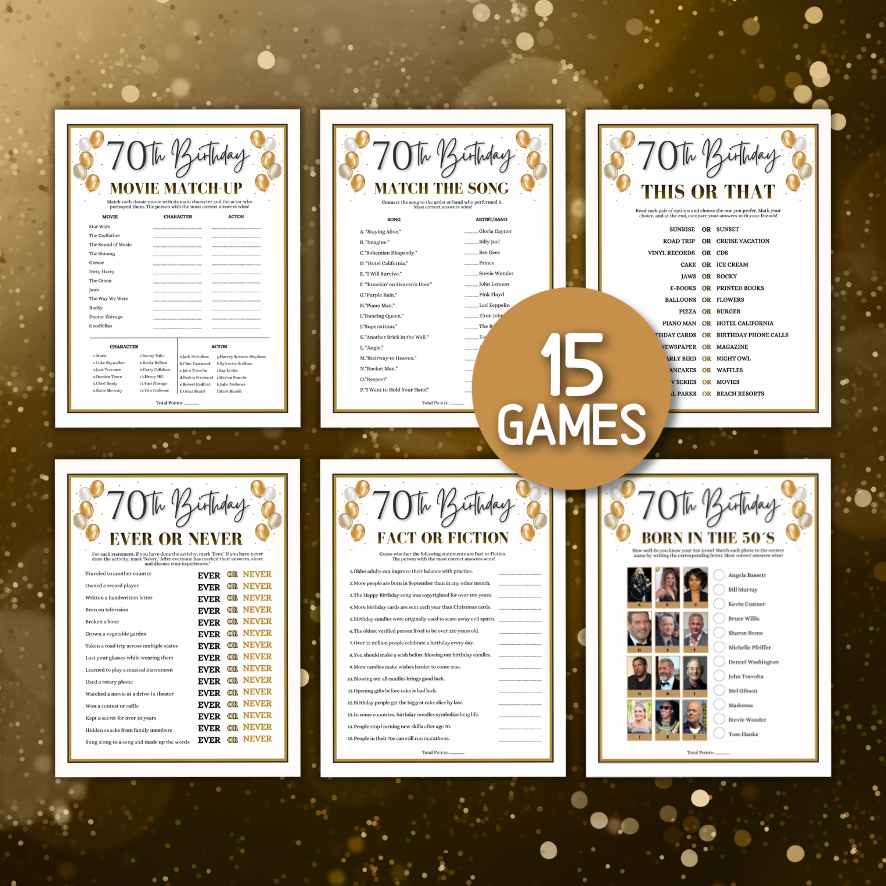 70TH BIRTHDAY PARTY GAMES - Image 4