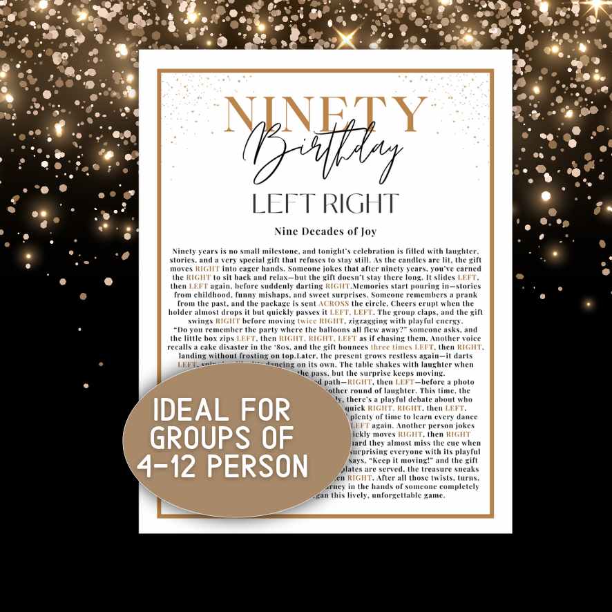 90TH BIRTHDAY LEFT RIGHT GAME - Image 2