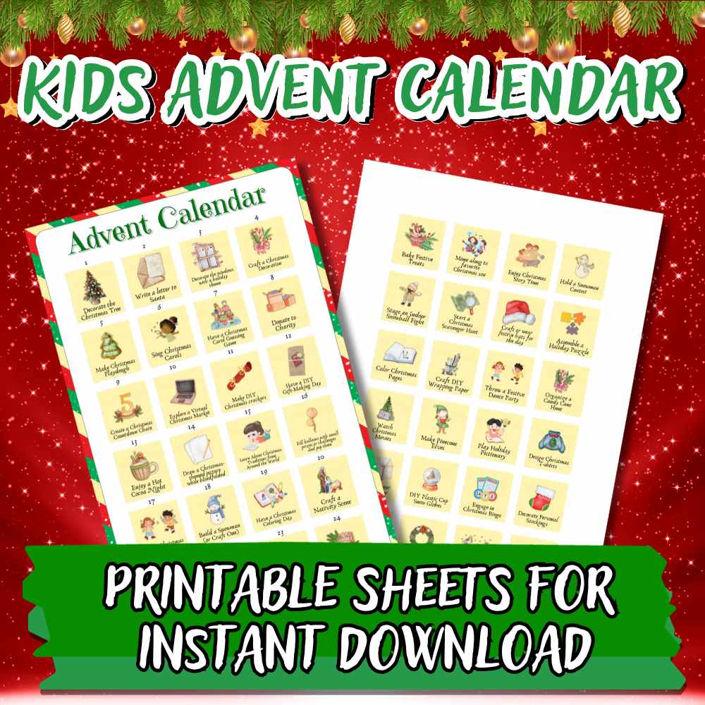 ADVENT CALENDAR FOR KIDS PRINTABLE - Image 3