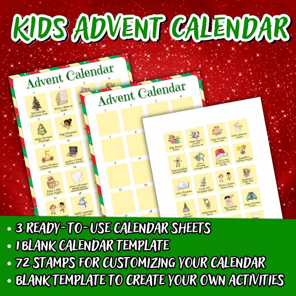 ADVENT CALENDAR FOR KIDS PRINTABLE - Image 4