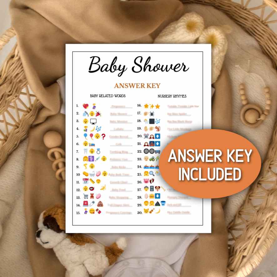 BABY SHOWER EMOJI GAME PRINTABLE - Image 3