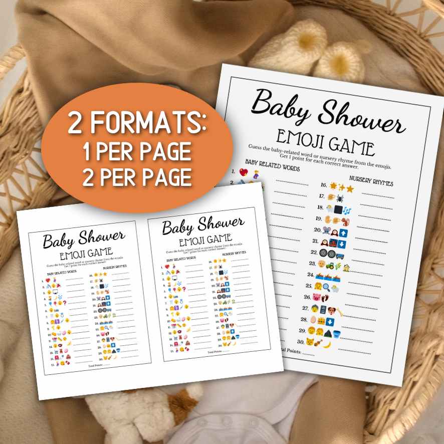 BABY SHOWER EMOJI GAME PRINTABLE - Image 4