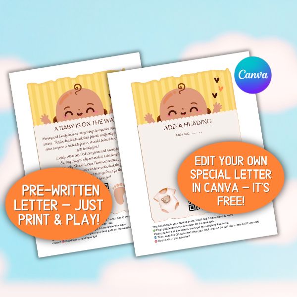 BABY SHOWER ESCAPE ROOM GENDER NEUTRAL - PRINT AND PLAY - Image 5