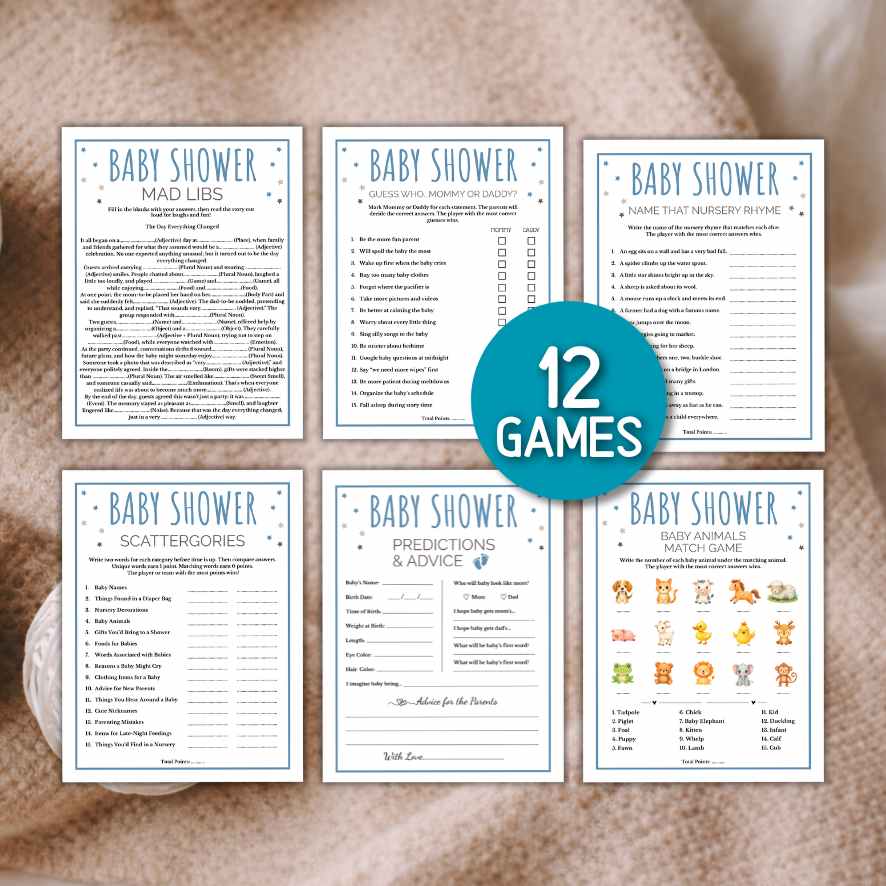 BABY SHOWER GAMES PRINTABLE BLUE BOY - Image 3