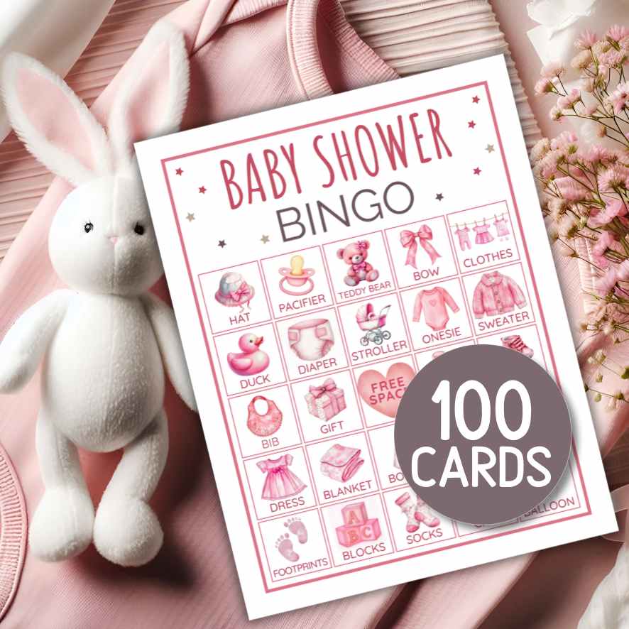 BABY SHOWER GIRL BINGO PRINTABLE - Image 3