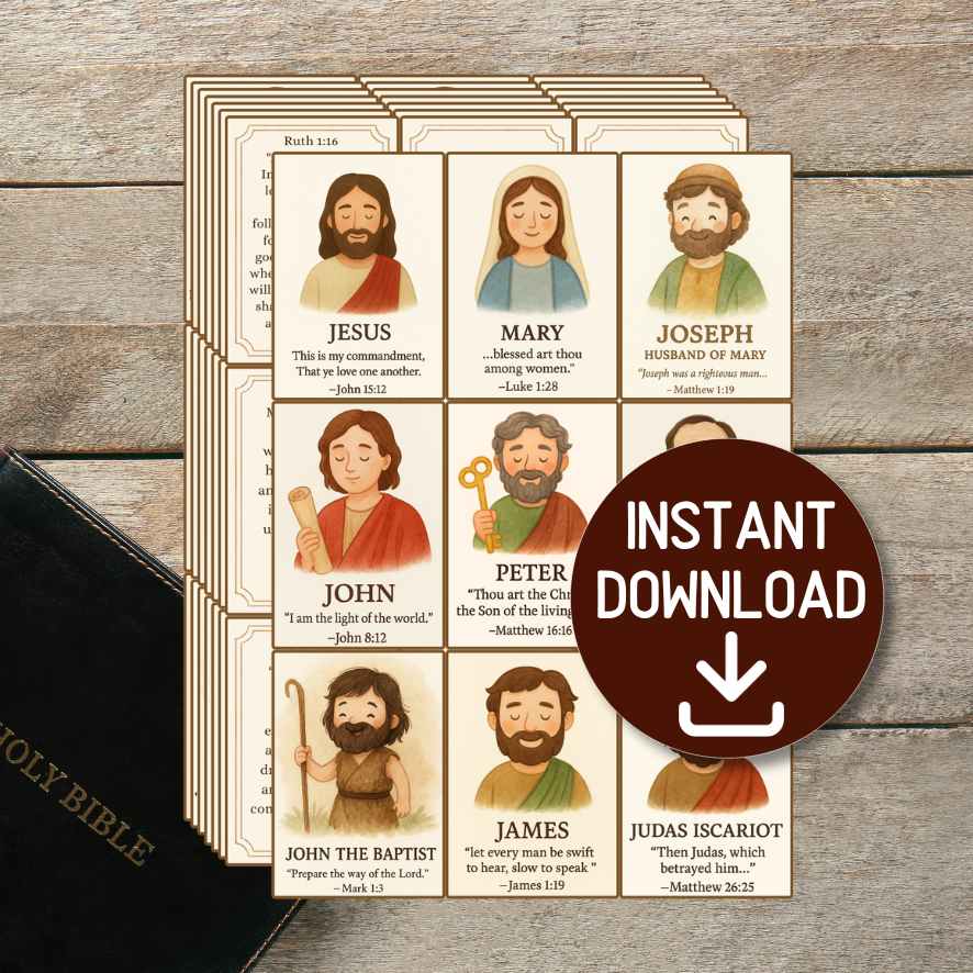 BIBLE CHARACTER CARDS MEMORY GAME - Image 2