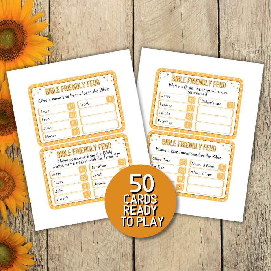 BIBLE FEUD GAME PRINTABLE GAME - Image 3