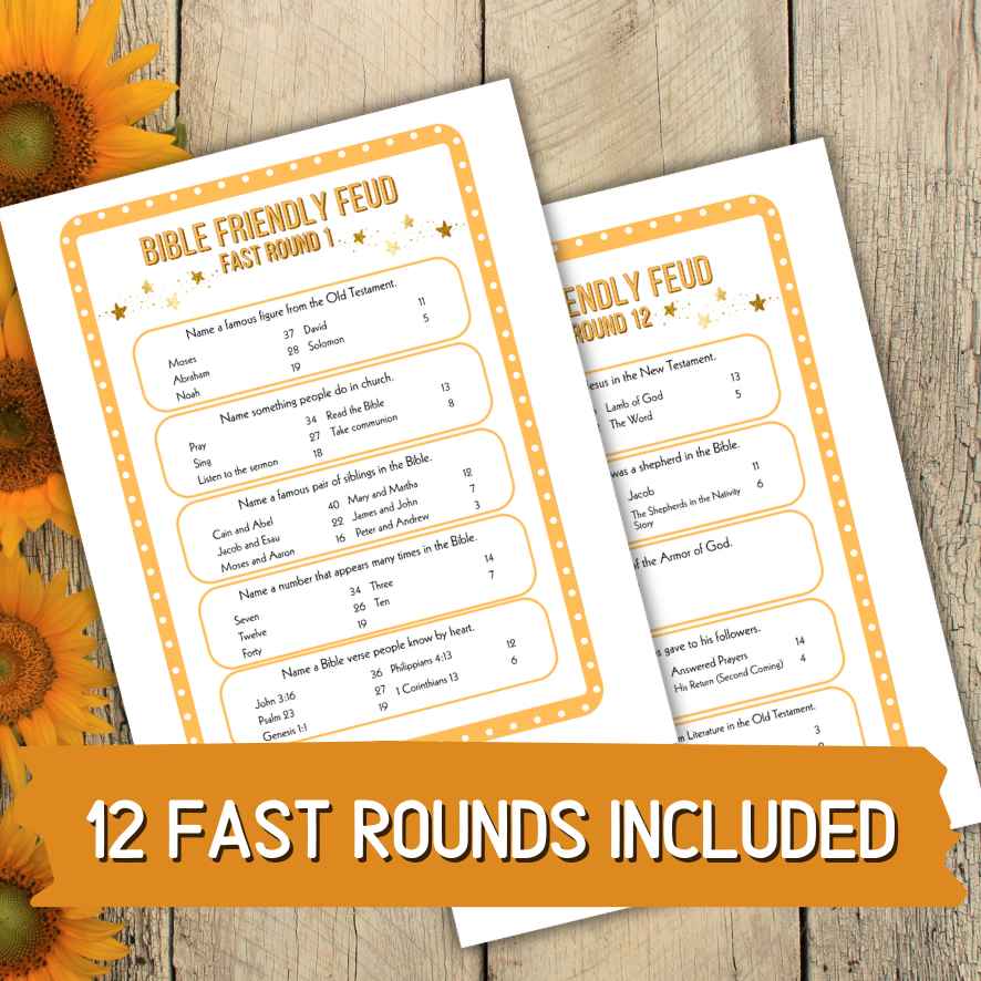 BIBLE FEUD GAME PRINTABLE GAME - Image 4
