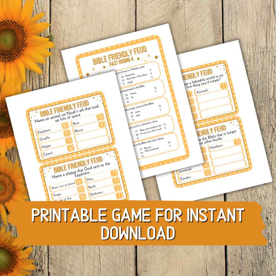 BIBLE FEUD GAME PRINTABLE GAME - Image 5