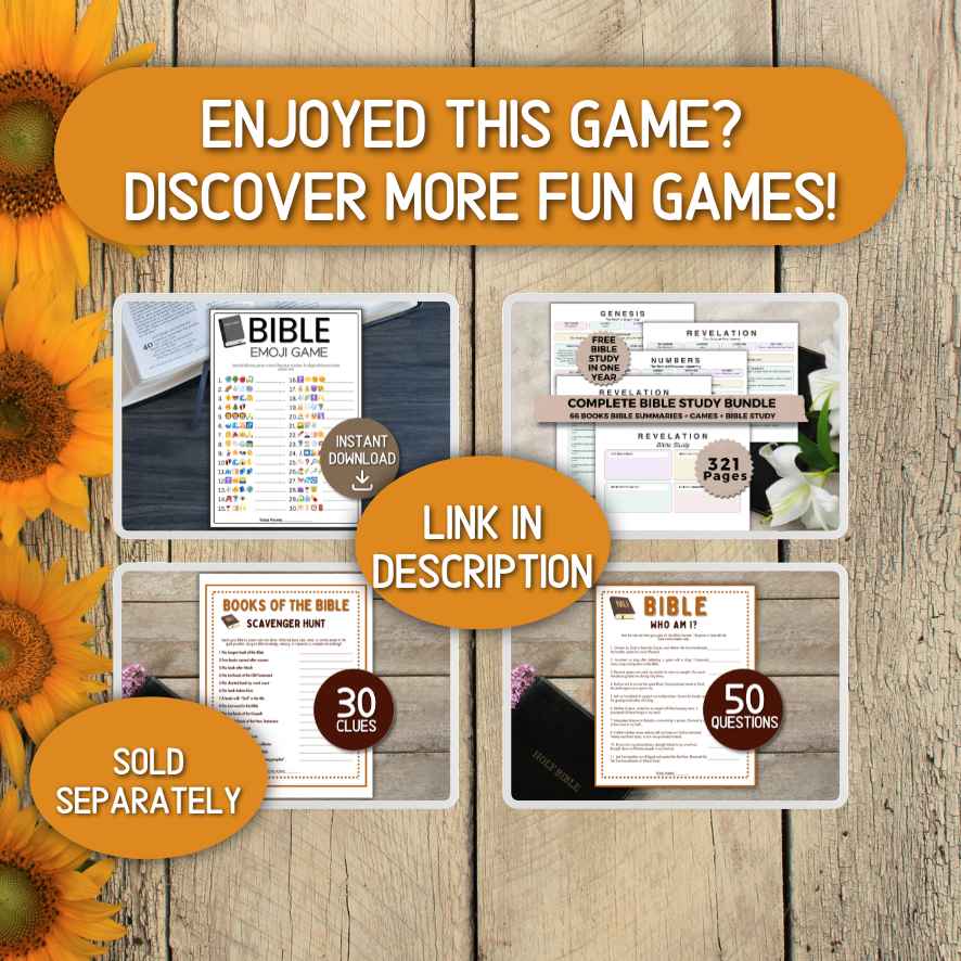 BIBLE FEUD GAME PRINTABLE GAME - Image 8
