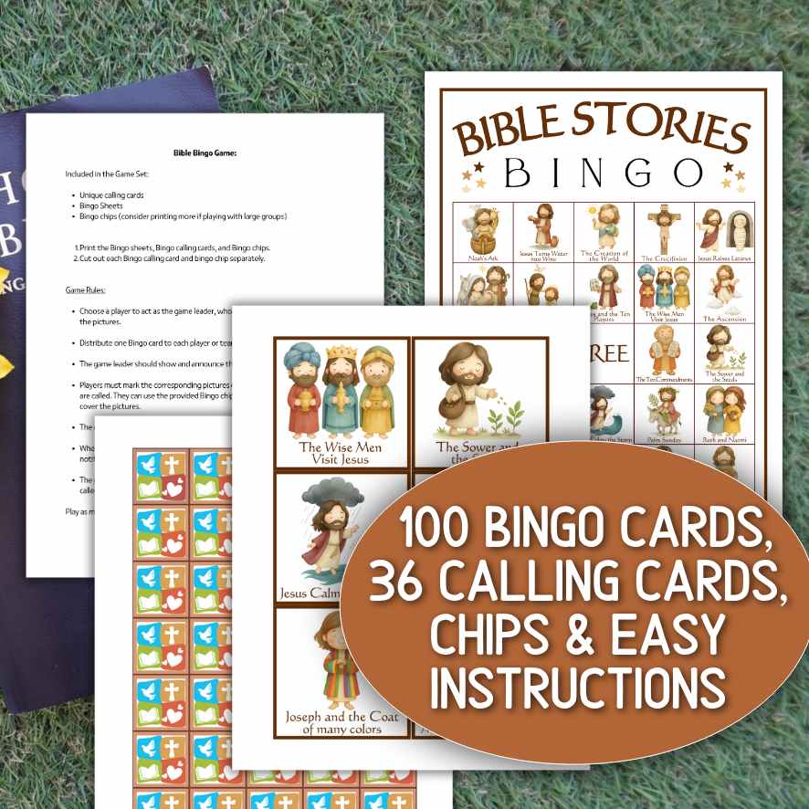 BIBLE STORIES 100 BINGO CARDS - Image 6