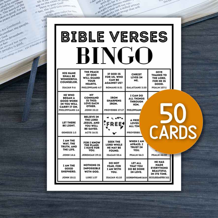 BIBLE VERSE GAME BINGO PRINTABLE
