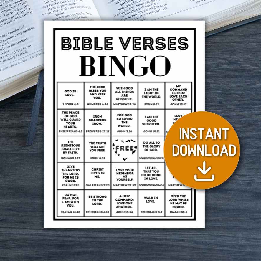 BIBLE VERSE GAME BINGO PRINTABLE - Image 2