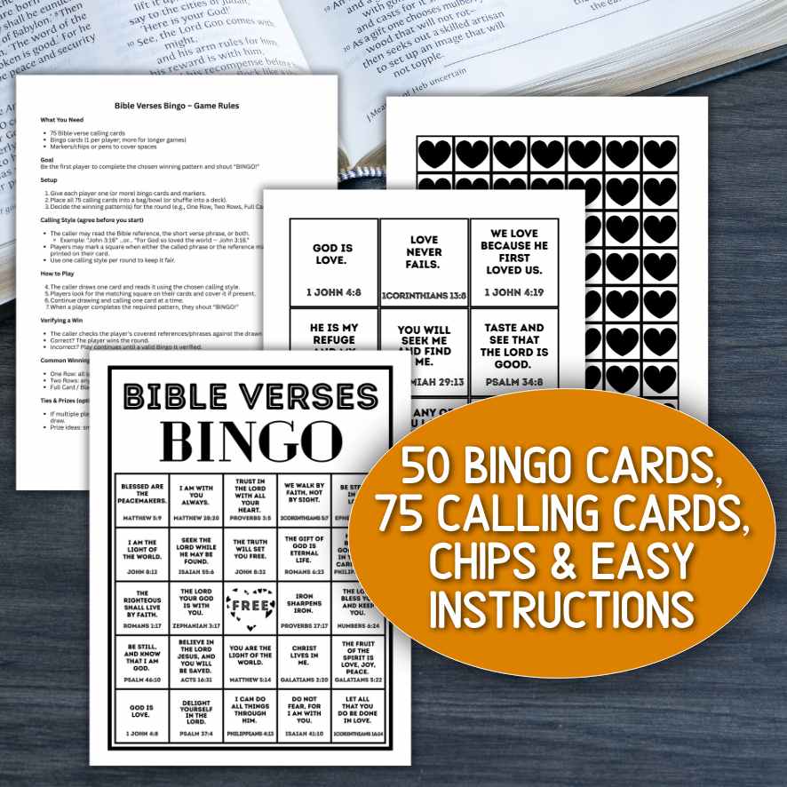 BIBLE VERSE GAME BINGO PRINTABLE - Image 7