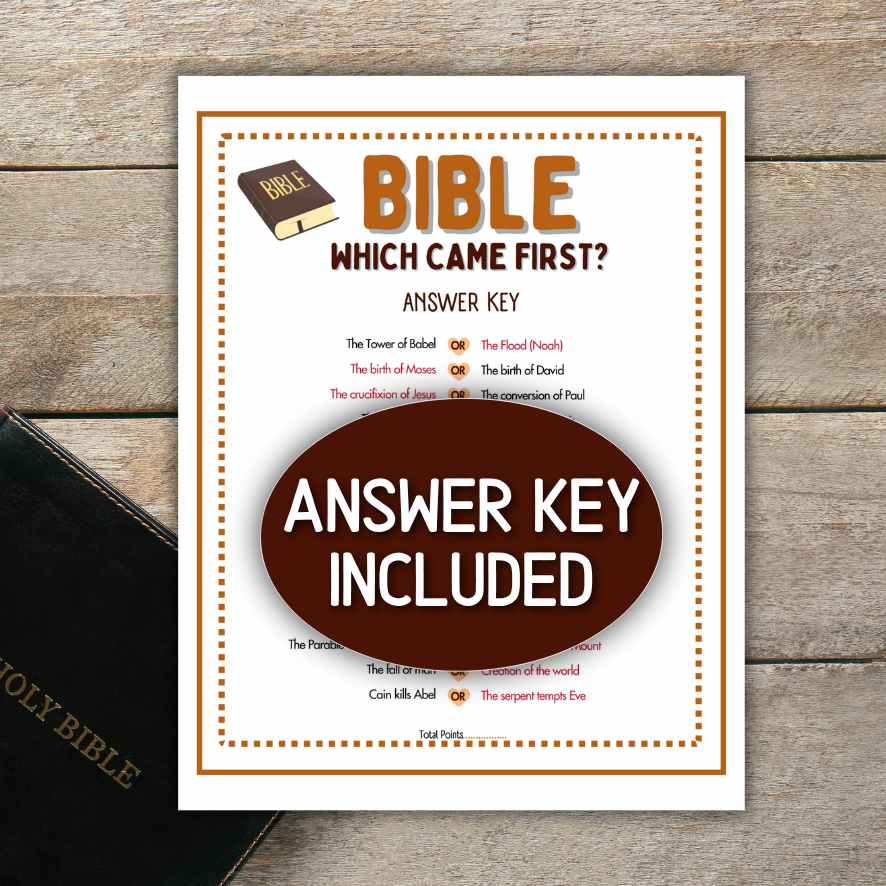 BIBLE WHICH CAME FIRST TRIVIA - Image 4