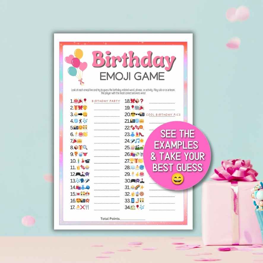 BIRTHDAY EMOJI GAME FOR TEENS - Image 2