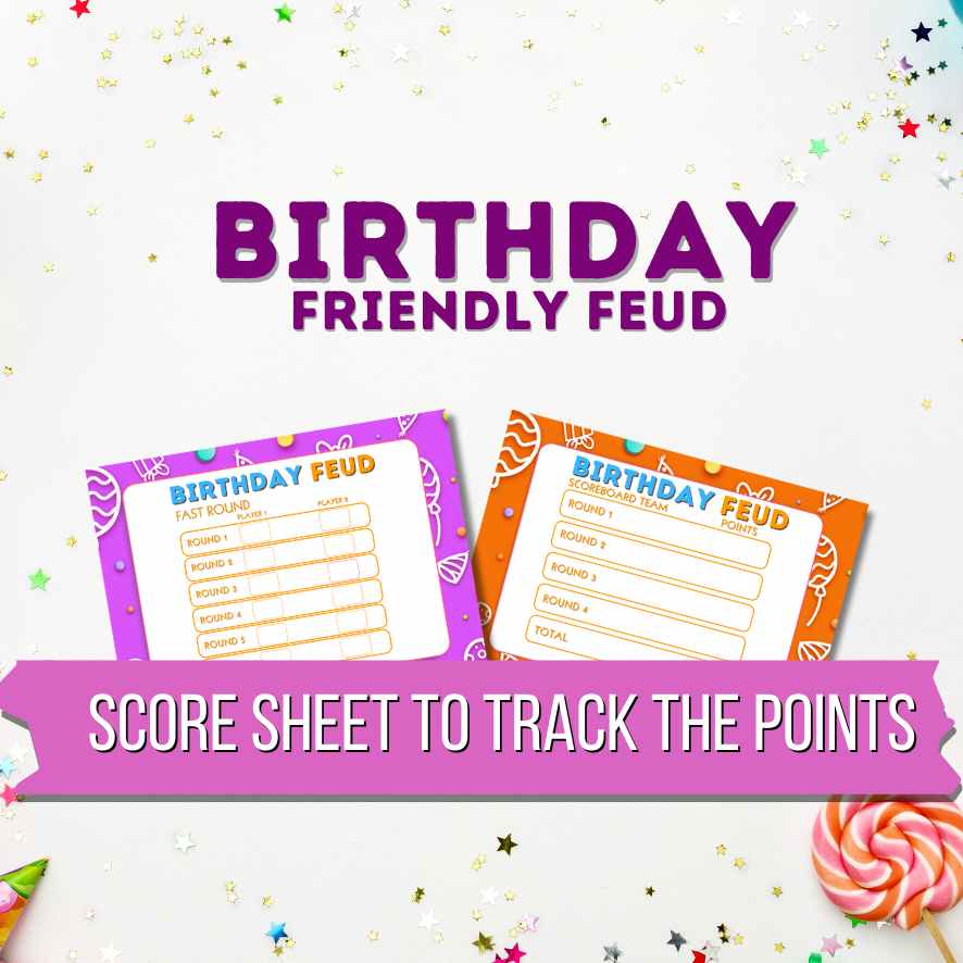 BIRTHDAY FRIENDLY FEUD GAME - PRINTABLE GAME - Image 6