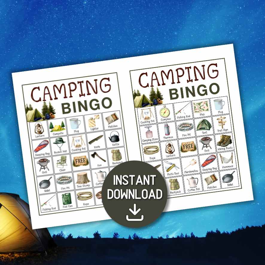 CAMPING BINGO GAME PRINTABLE - Image 3