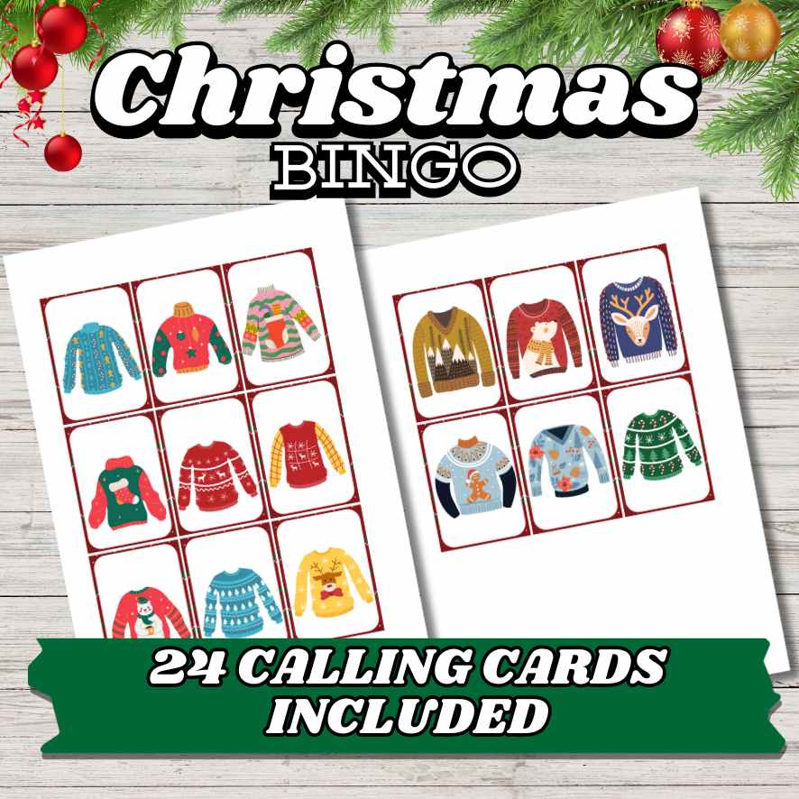 CHRISTMAS BINGO UGLY SWEATER GAME CARDS - Image 5