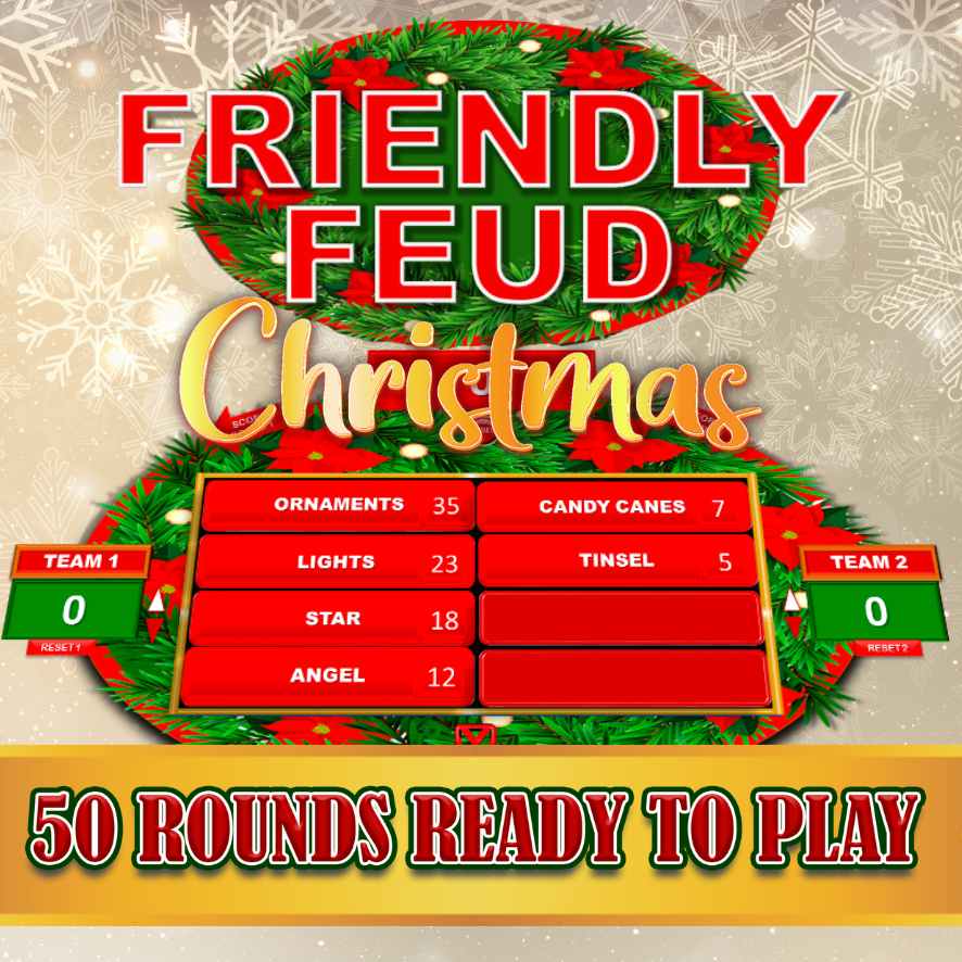 CHRISTMAS FAMILY FRIENDLY FEUD 50 QUESTIONS