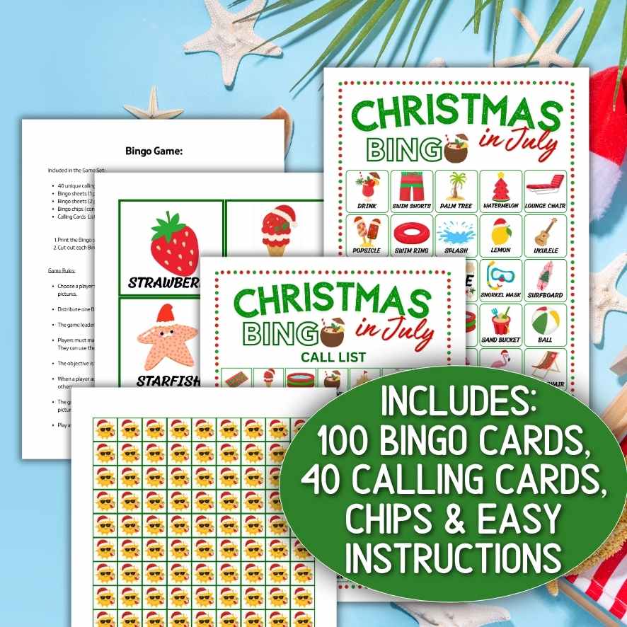 CHRISTMAS IN JULY BINGO PRINTABLE - Image 5