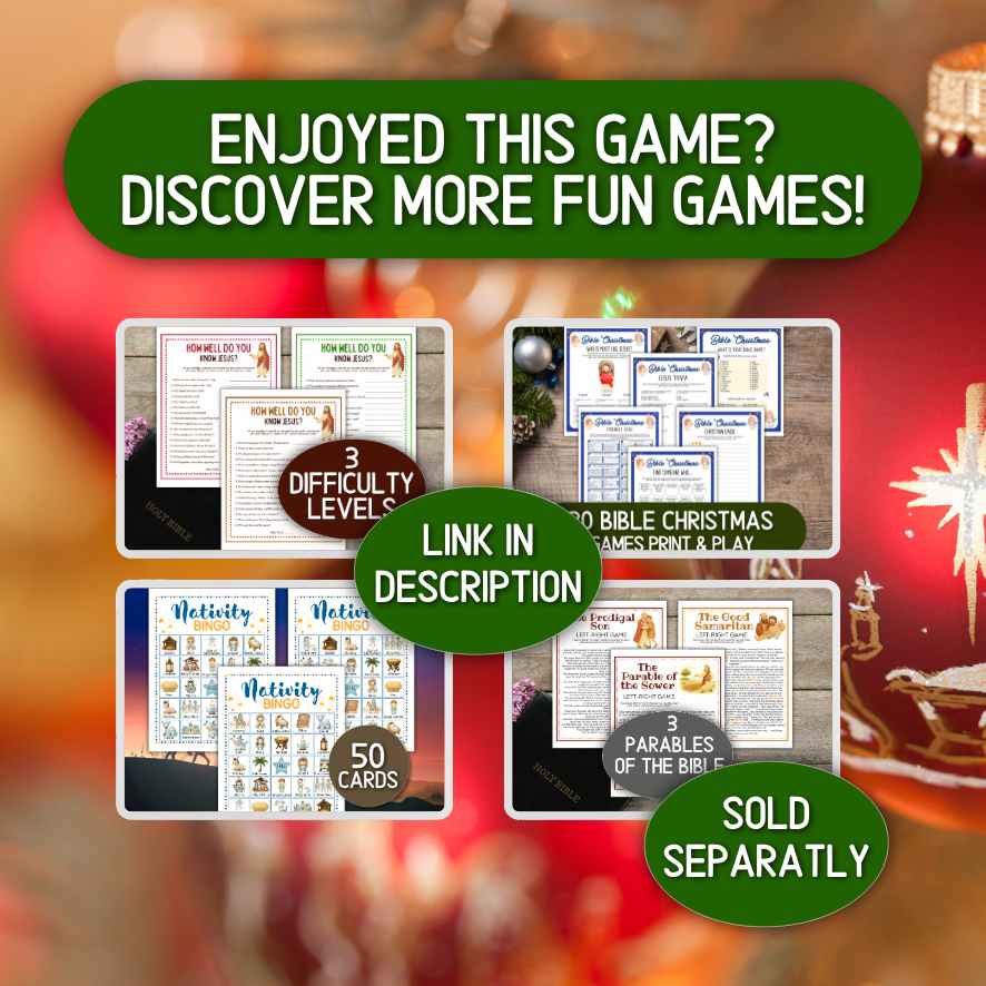 CHRISTMAS LEFT RIGHT CHRISTIAN GAME PRINTABLE - Image 9