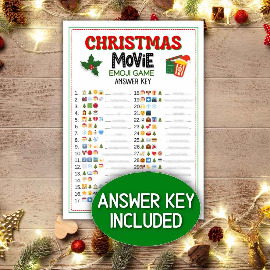 CHRISTMAS MOVIE EMOJI GAME PRINTABLE - Image 3
