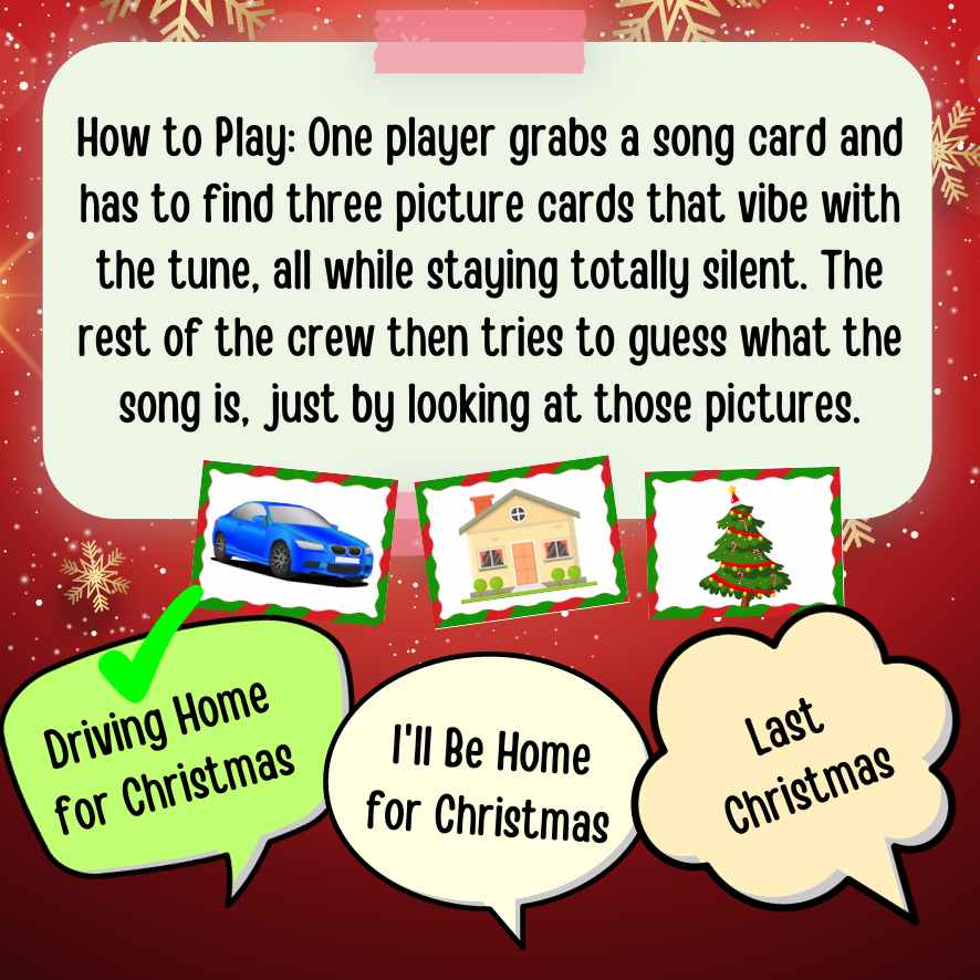 CHRISTMAS PICTIONARY SONGS GAME - Image 3