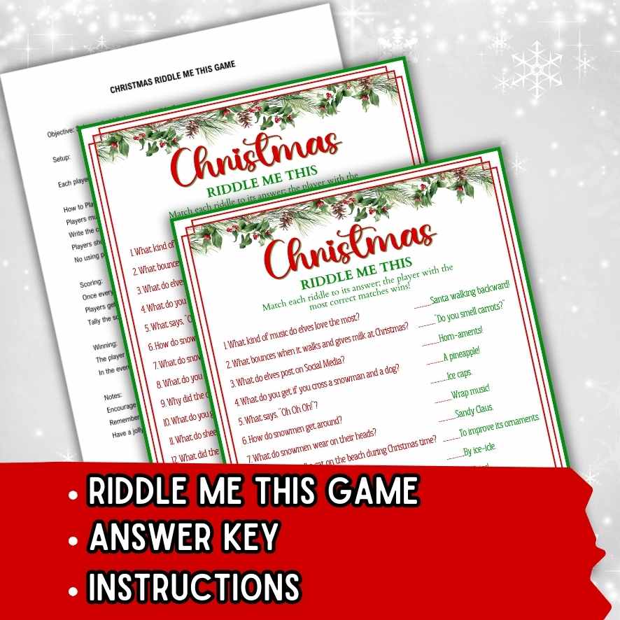 CHRISTMAS RIDDLE ME THIS PRINTABLE - Image 3