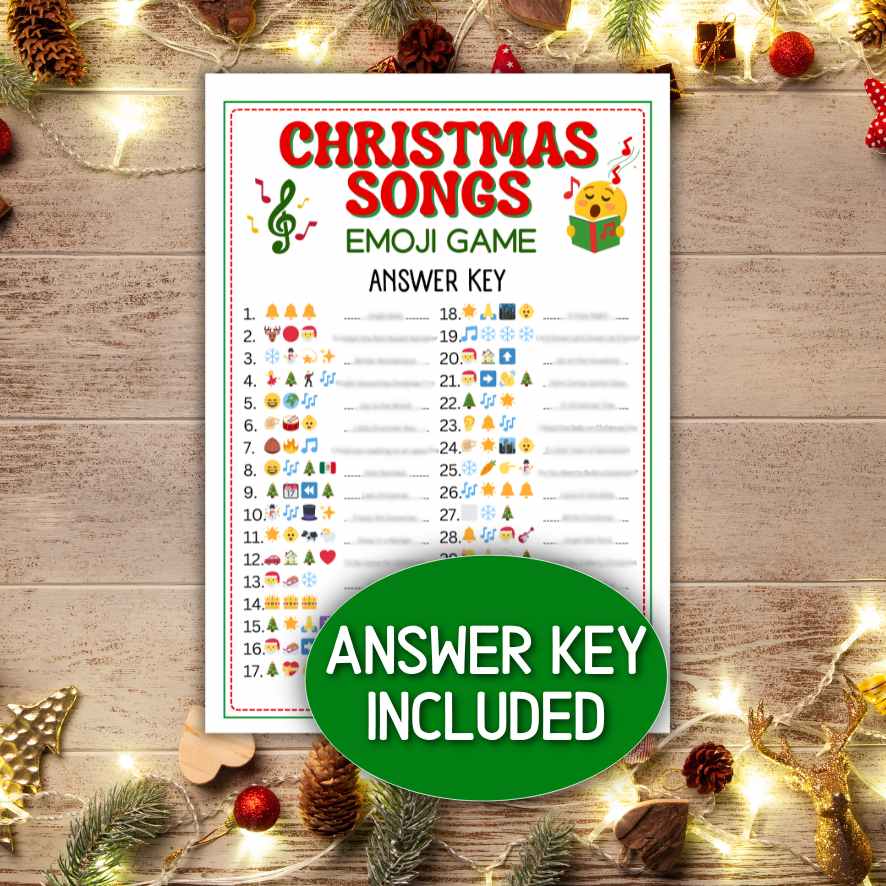 CHRISTMAS SONGS EMOJI GAME PRINTABLE - Image 3