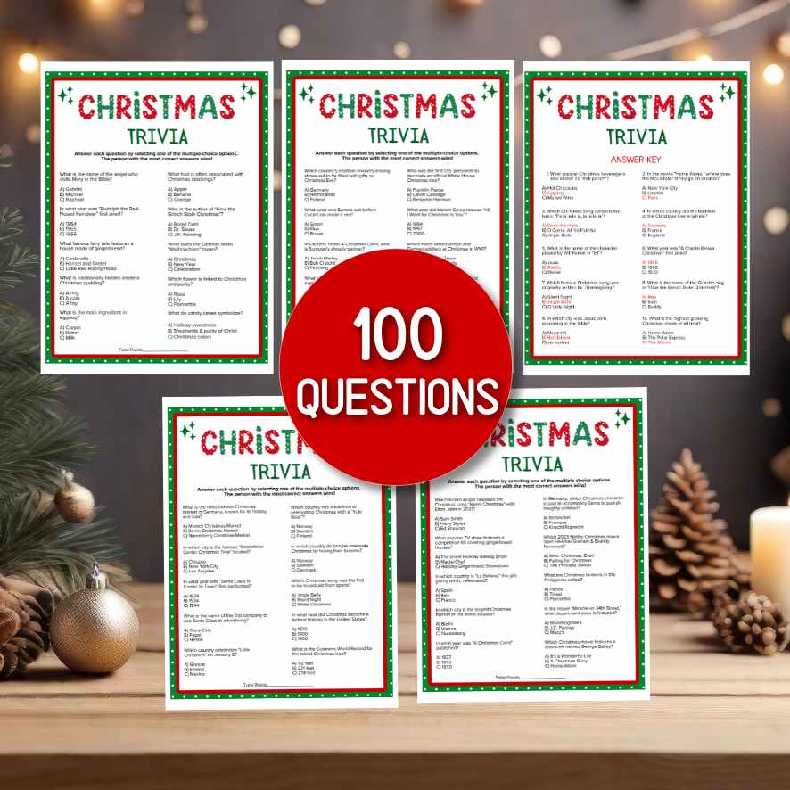 CHRISTMAS TRIVIA GAME PRINTABLE - Image 2