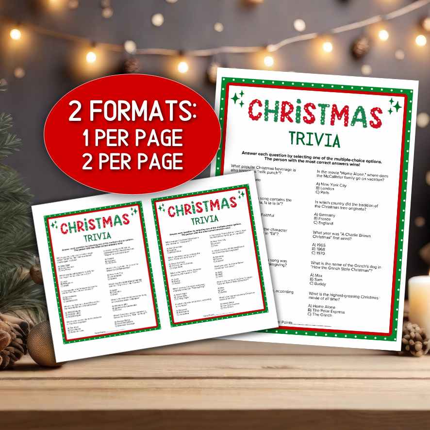 CHRISTMAS TRIVIA GAME PRINTABLE - Image 7