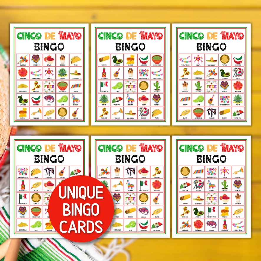 CINCO DE MAYO BINGO 100 CARDS - Image 4