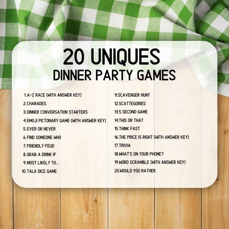 DINNER PARTY GAMES PRINTABLE - Image 5