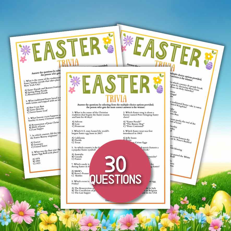 EASTER TRIVIA GAME PRINTABLE