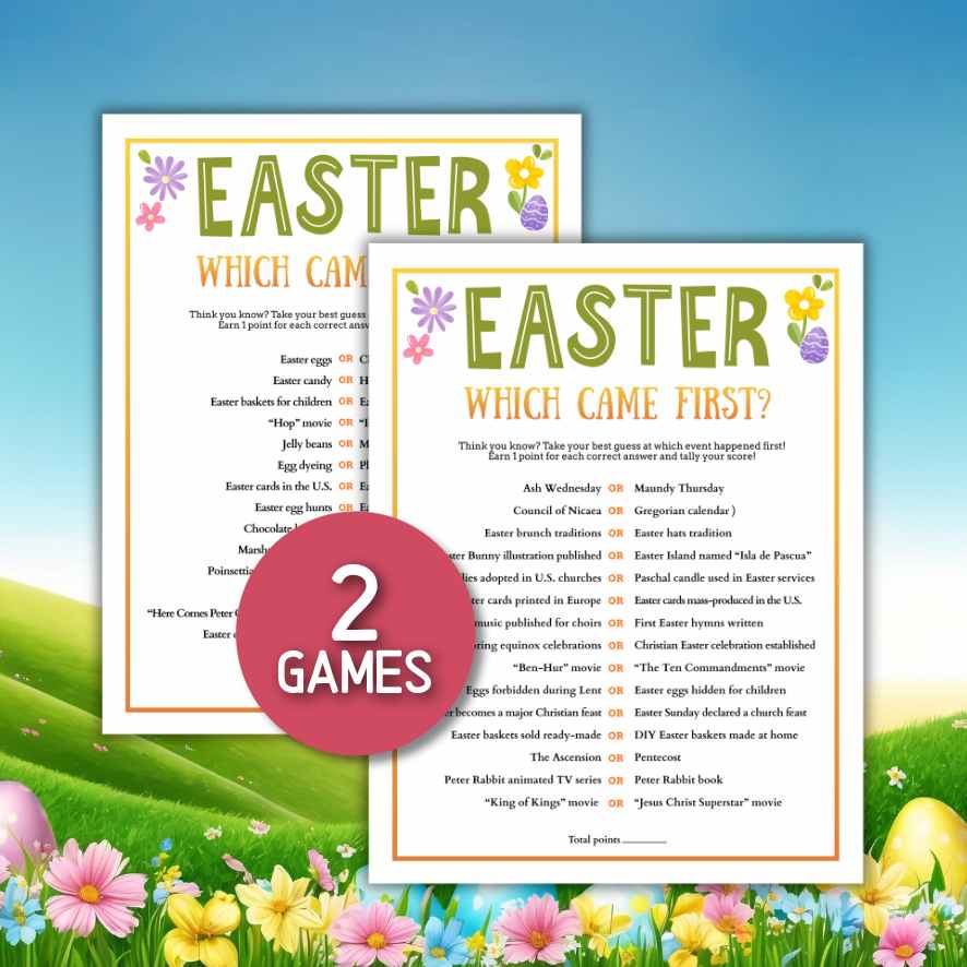 EASTER WHICH CAME FIRST GAME