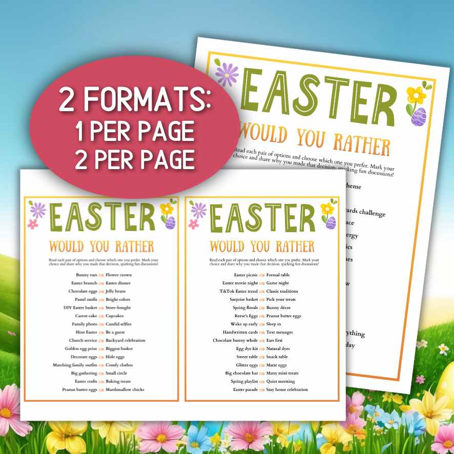 EASTER WOULD YOU RATHER GAME - Image 4